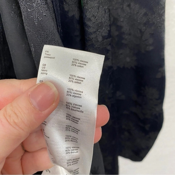 Maje Vasita Kimono Duster Cardigan Coat Jacquard Full Length Belted Robe 1/Small - Picture 14 of 15